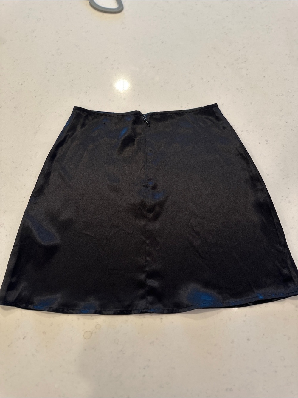 Reformation Black 100% Silk Mini Skirt Size 0 Premium Summer Classic Trendy - Picture 3 of 5